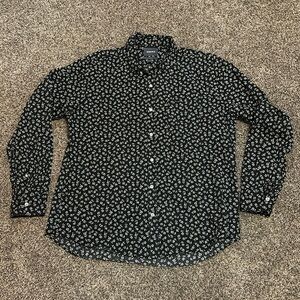 Bonobos Black and White Floral Casual Button Down Shirt